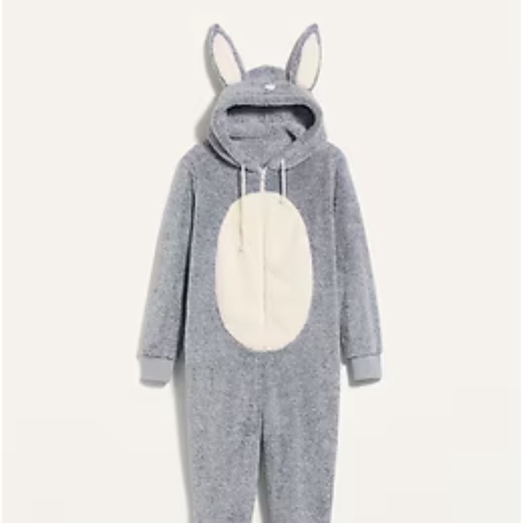 Plush Bunny Rabbit Onsie Costume Pajamas Medium 🎃🐰🐇 - Picture 8 of 8